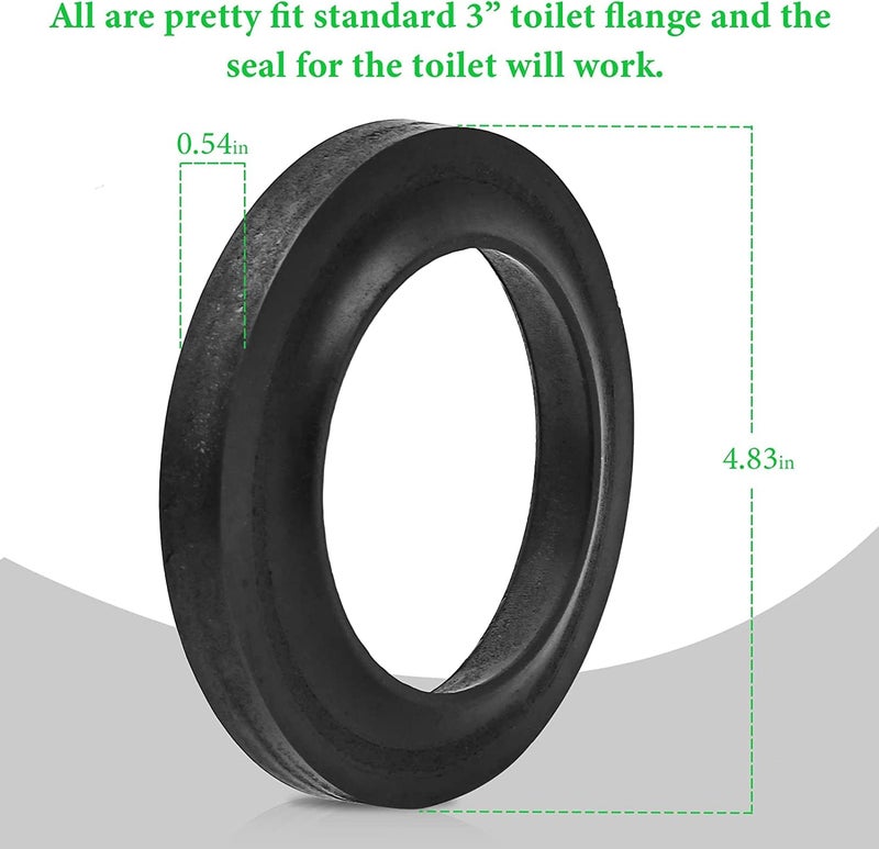 AOMUCH 33239 Replacement RV/Camper/Trailer - for Thetford Toilet Floor Flange Seal,Fits The Standard 3-inch Waste Hole - Black - Image 2